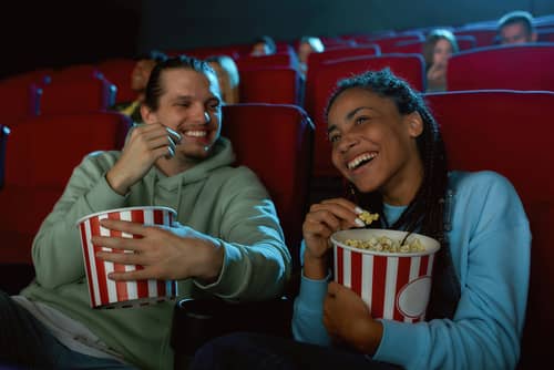a couple at a movie