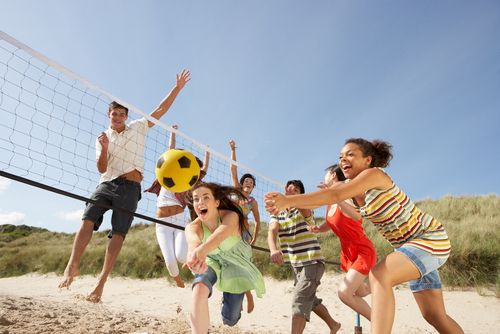 Volleyball at beach