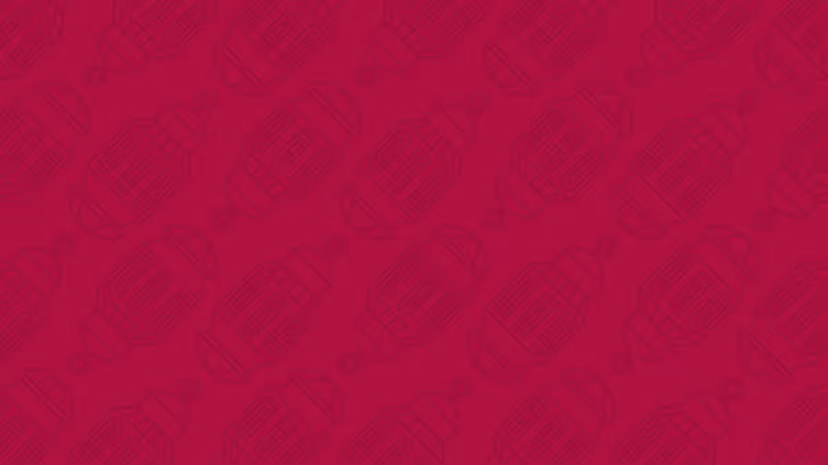 Repeating pattern of outlined fire hydrants on a dark pink background.