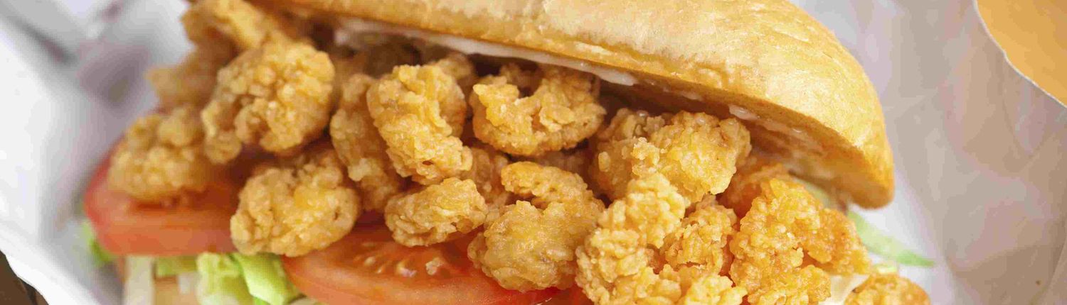 seafood poboy sandwich