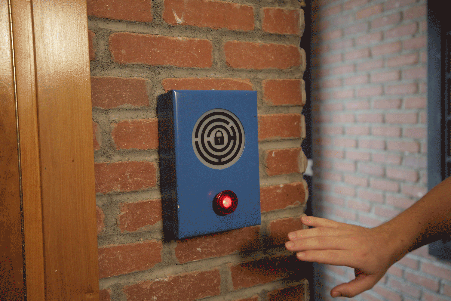 person pressing a button to get a hint