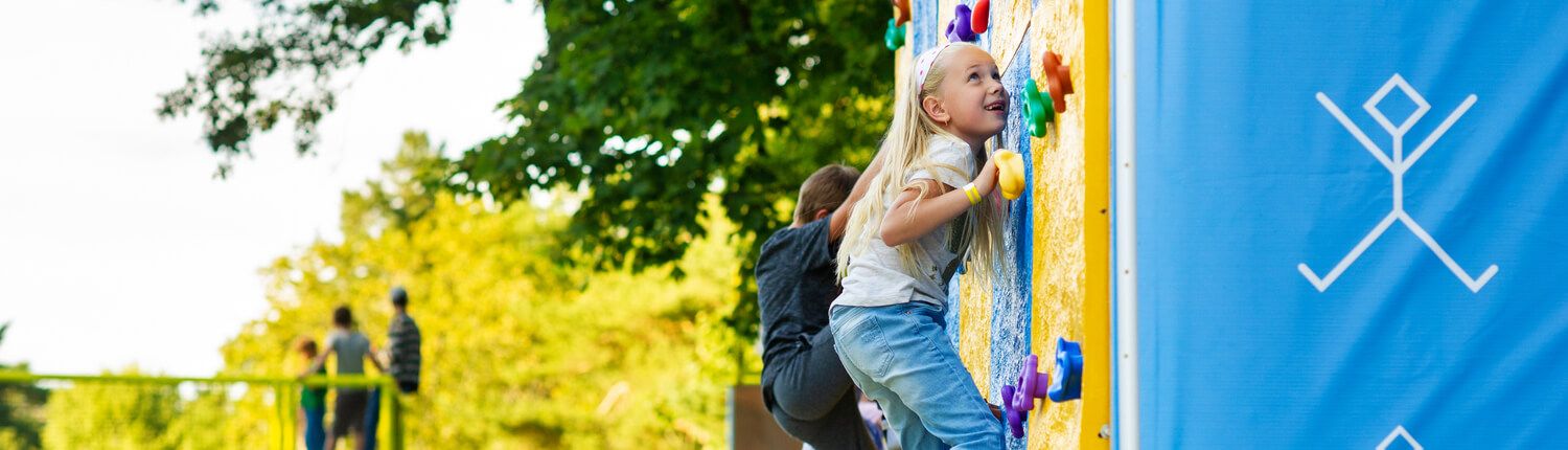 children playing on a jungle gym
