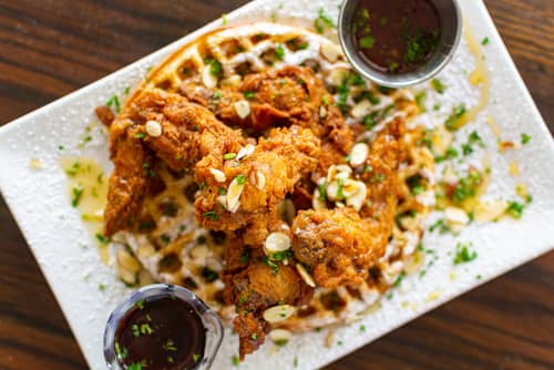 chicken and waffles