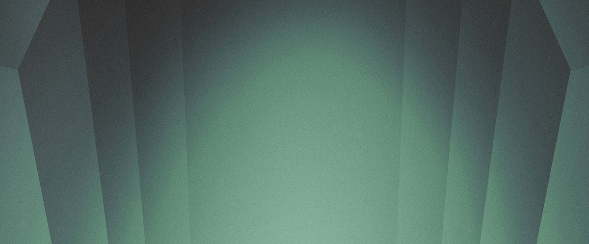 Abstract geometric design with layers of varying shades of green and gray, creating a soft gradient effect.