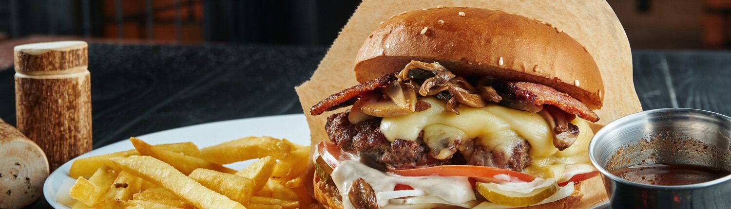 burger and fries