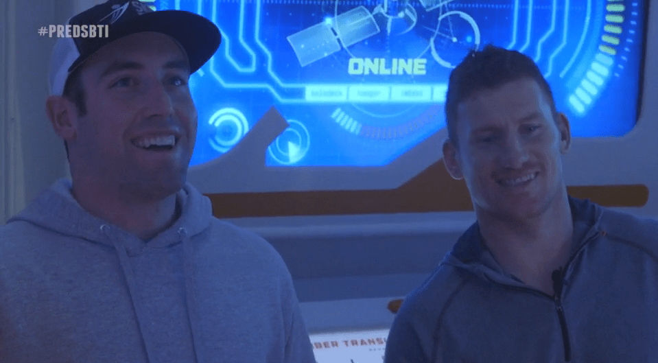 Nashville Predators Play The Mission: Mars Escape Room