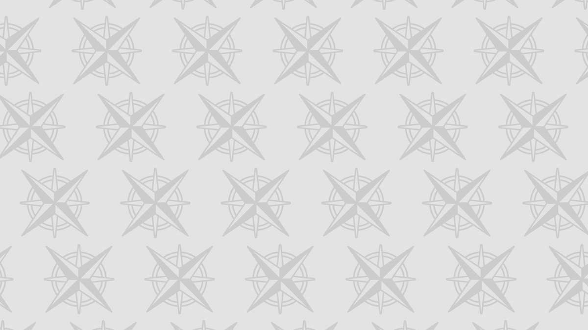Repeating pattern of compass rose designs in light gray on a pale gray background.