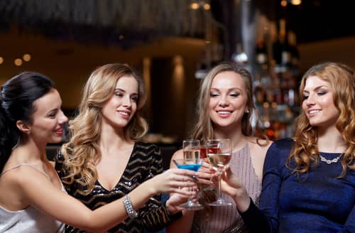 women in a bar