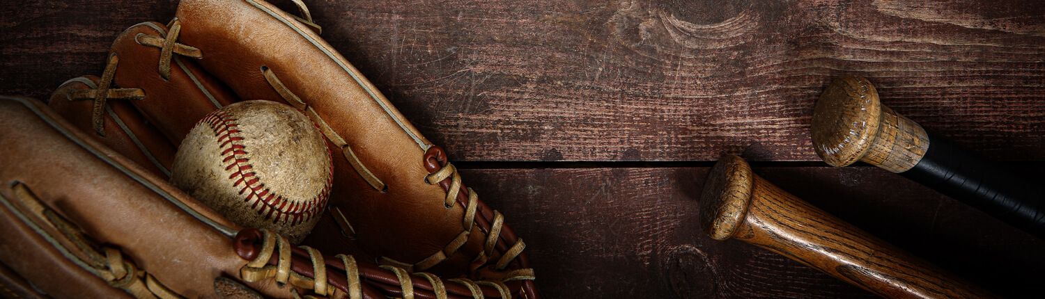 baseball glove with baseball