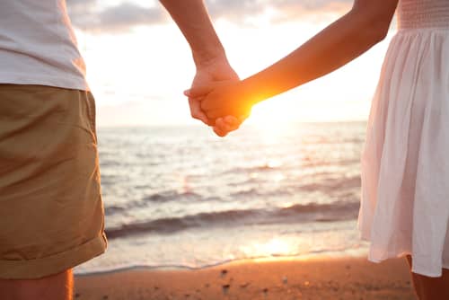 a couple on a beach