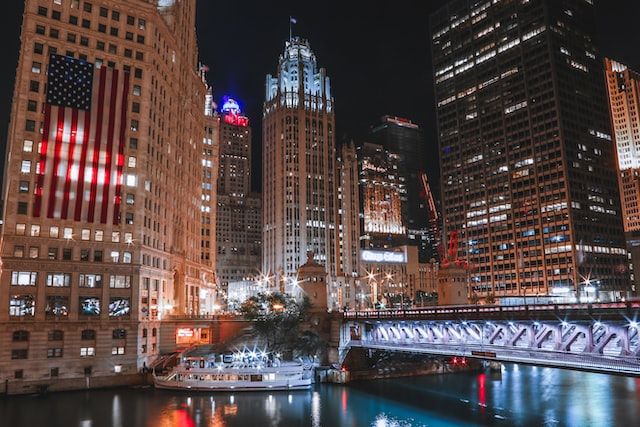 Riverwalk at night