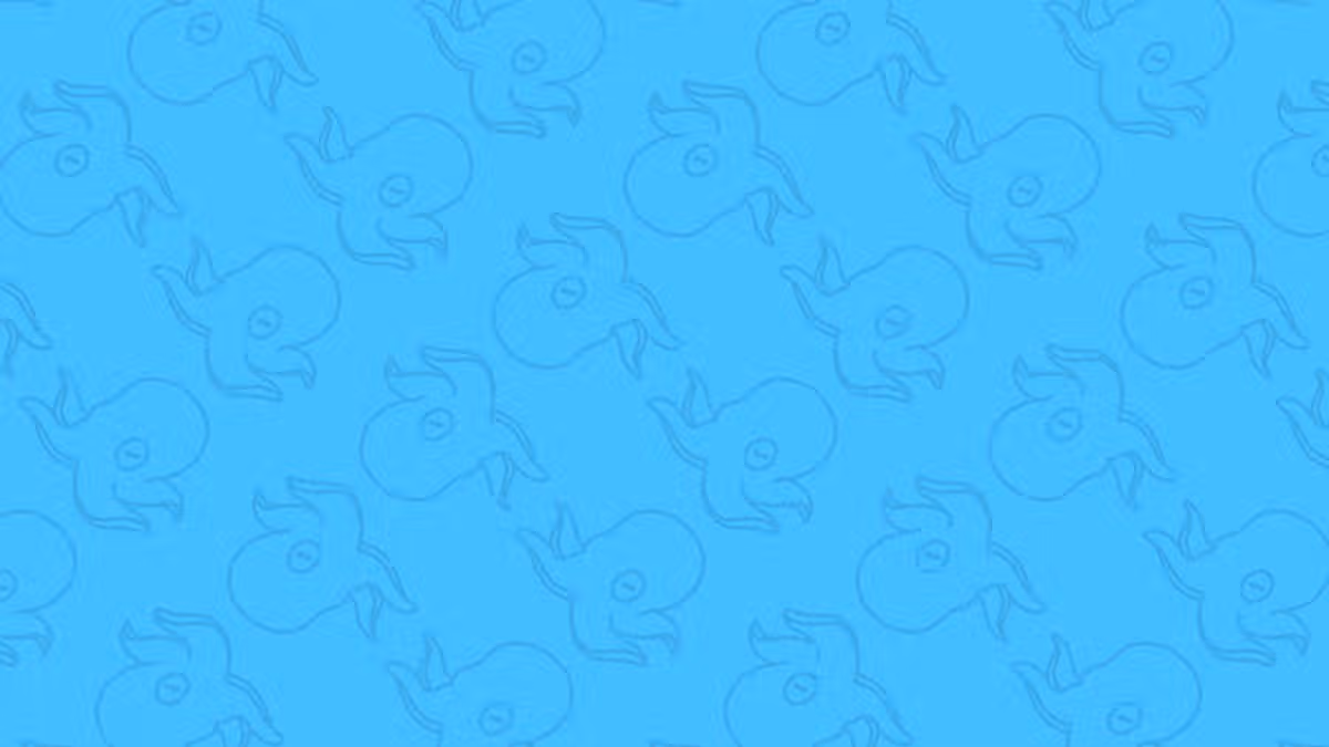 Light blue background with a repeated pattern of simple, outlined octopuses in various orientations.