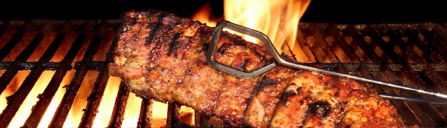 ribs on a grill