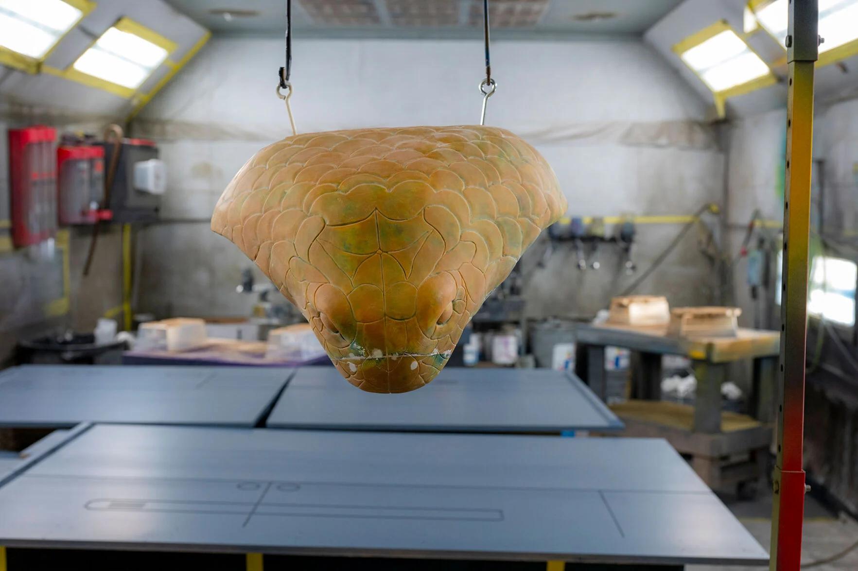 Prop of a snake head