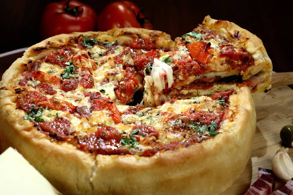 deep dish pizza