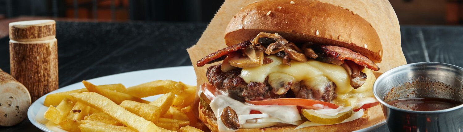 burger and fries