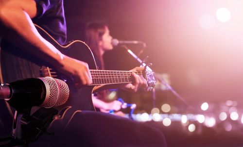 a guitarist playing